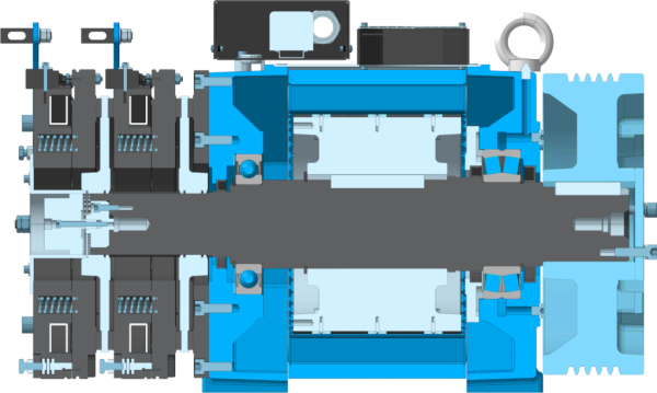 Gearless elevator motor